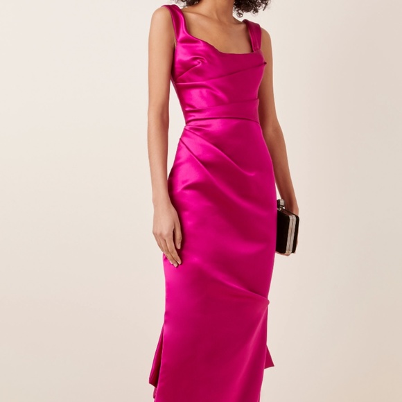 silk satin evening gown